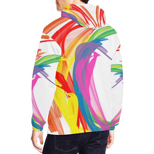 Colors by Nico Bielow All Over Print Hoodie for Men/Large Size (USA Size) (Model H13)