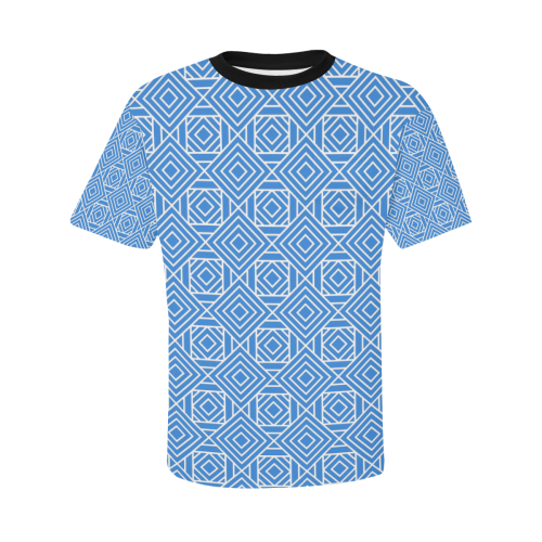 In Out Blue Men's All Over Print T-Shirt with Chest Pocket (Model T56)