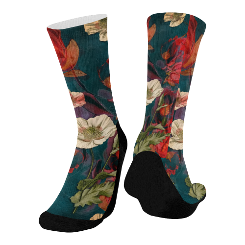 flora 3 Mid-Calf Socks (Black Sole)