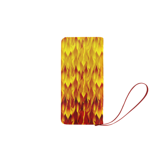 Hot Fire and Flames Illustration Women's Clutch Wallet (Model 1637)