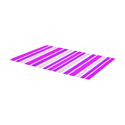 Summer Purples Stripes Area Rug 7'x3'3''