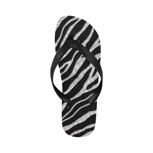 Ripped SpaceTime Stripes - White Flip Flops for Men/Women (Model 040)