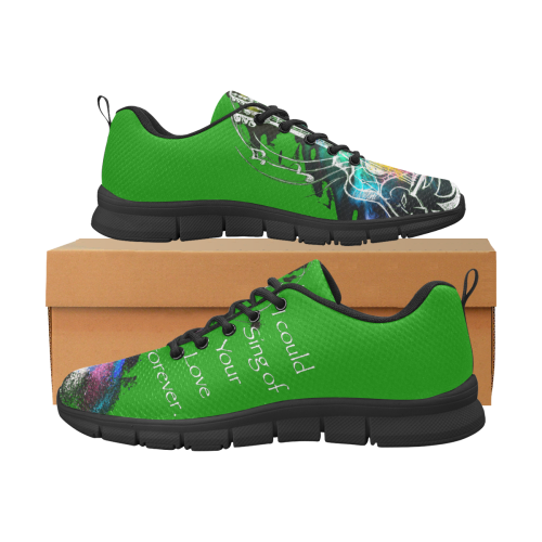 Sem título-1 update copy green Women's Breathable Running Shoes (Model 055)