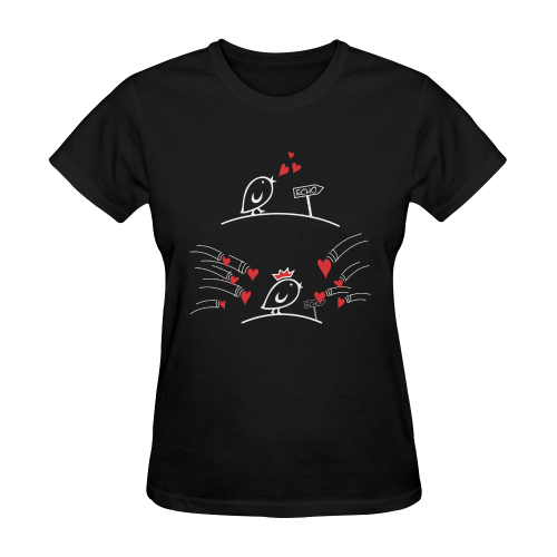 Comic Birds - Tweetlercools - LOVE ECHO 2 Sunny Women's T-shirt (Model T05)