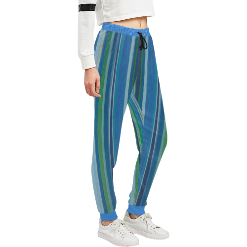 painted stripe Unisex All Over Print Sweatpants (Model L11)