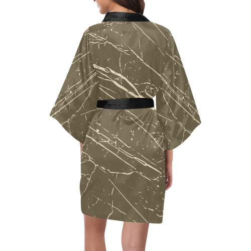 Military Olive & Almond Oil Kimono Robe