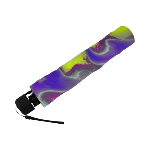 Digital Art Purple Lemon Anti-UV Foldable Umbrella (Underside Printing) (U07)