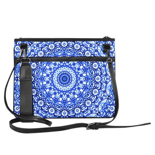 Blue Mandala Mehndi Style G403 Slim Clutch Bag (Model 1668)