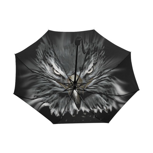 Strong EAGLE Face black Anti-UV Auto-Foldable Umbrella (Underside Printing) (U06)