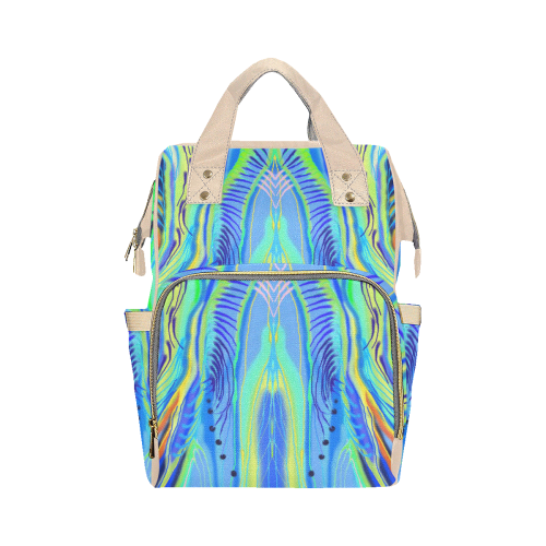 tropical fish 2-2 Multi-Function Diaper Backpack/Diaper Bag (Model 1688)