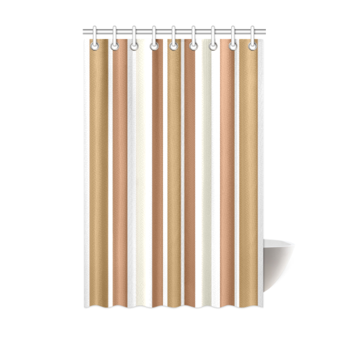 Gold Sienna Stripes Shower Curtain 48"x72"