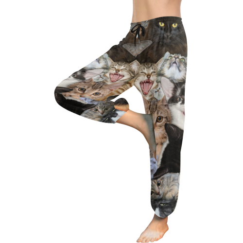 Crazy Kitten Show Women's All Over Print Harem Pants (Model L18)