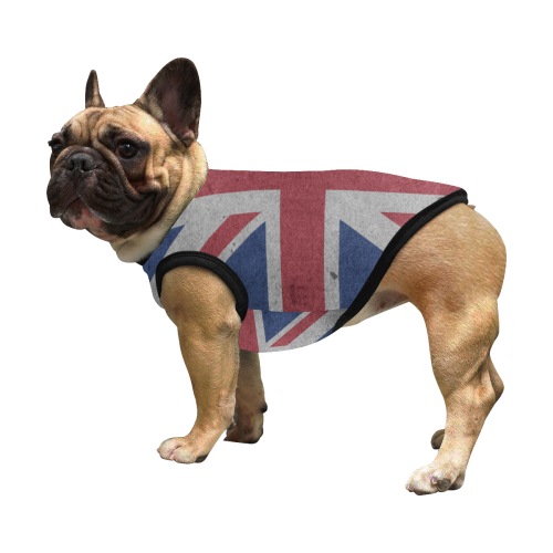 United Kingdom Union Jack Flag - Grunge 1 All Over Print Pet Tank Top