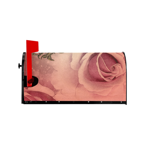 Wonderful roses with floral elements Mailbox Cover