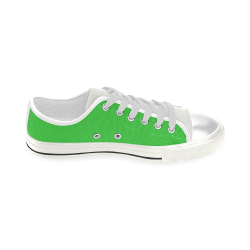 color lime green Men's Classic Canvas Shoes (Model 018)