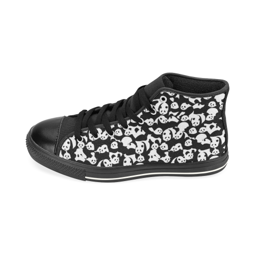 Panda Pattern High Top Canvas Shoes for Kid (Model 017)
