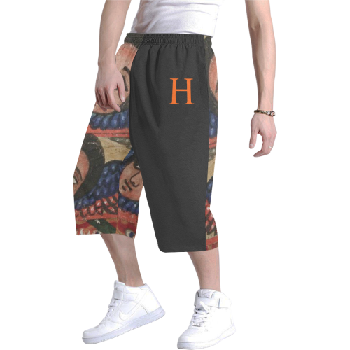 HIGHER TINGS  I-NGELS BAGGY SWEATSHORT Men's All Over Print Baggy Shorts (Model L37)