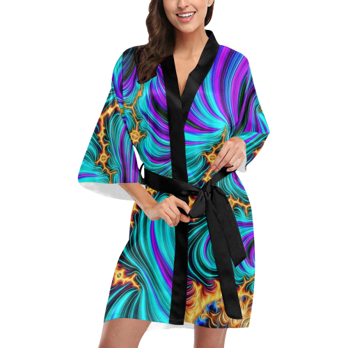 gorgeous Fractal 176 A by JamColors Kimono Robe
