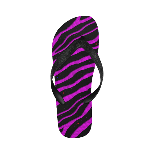 Ripped SpaceTime Stripes - Pink Flip Flops for Men/Women (Model 040)