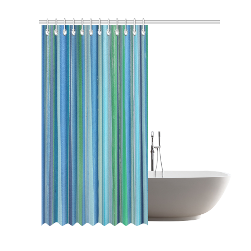 painted stripe Shower Curtain 69"x84"