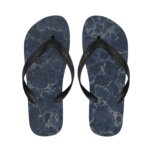 Marble Blue Flip Flops for Men/Women (Model 040)