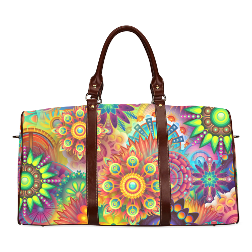 Colorful Abstract Waterproof Travel Bag/Large (Model 1639)