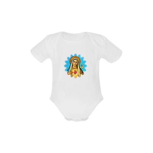 Mother Mary Baby Powder Organic Short Sleeve One Piece (Model T28)