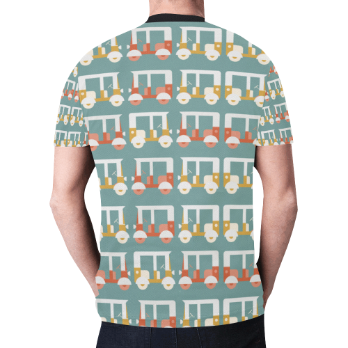 auto rickshaw  pattern New All Over Print T-shirt for Men/Large Size (Model T45)