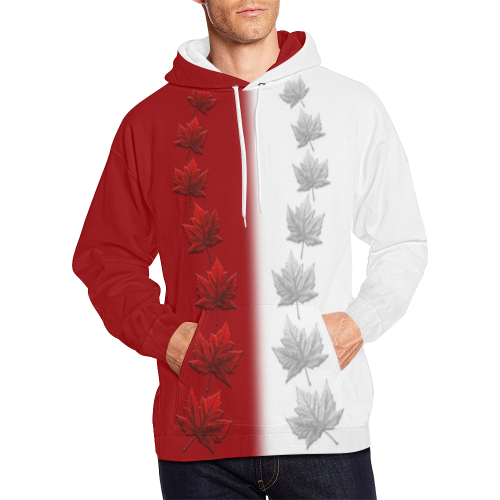 Canada Plus Size Hoodie  2 Tone Canada Hoodies All Over Print Hoodie for Men/Large Size (USA Size) (Model H13)