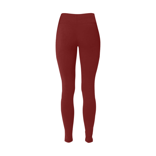 color blood red Women's Big Size Workout Leggings (Model L43)