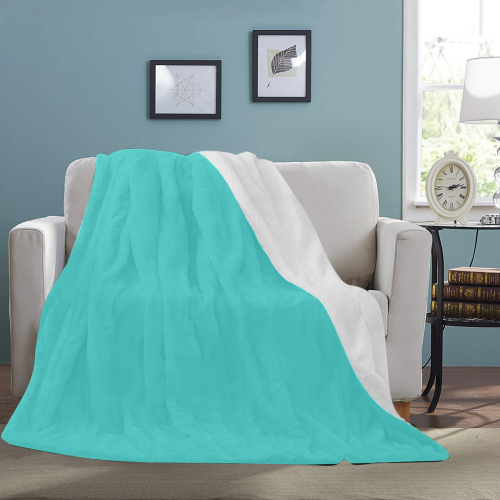 color medium turquoise Ultra-Soft Micro Fleece Blanket 70''x80''