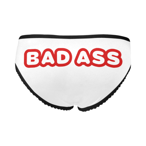 Bad Ass Back Red And White Women's All Over Print Girl Briefs (Model L14)