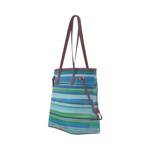 painted stripe 2 Clover Canvas Tote Bag (Model 1661)