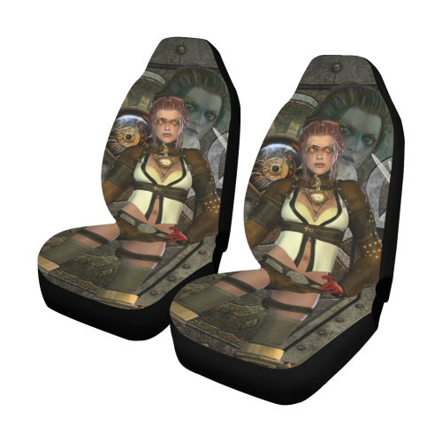 Awesome steampunk lady Car Seat Covers (Set of 2)