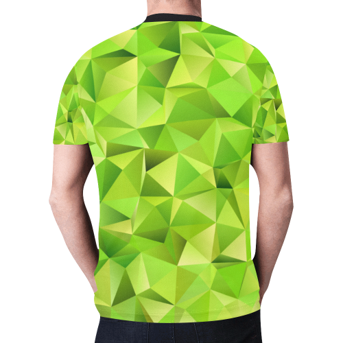 St patricks day green low poly geometric lucky irish New All Over Print T-shirt for Men (Model T45)