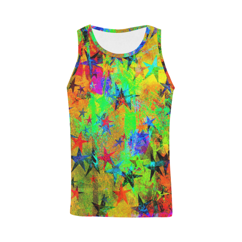 stars and texture colors All Over Print Tank Top for Men (Model T43)