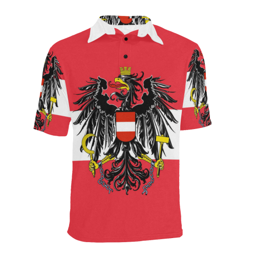 AUSTRIA BUNDESADLER Men's All Over Print Polo Shirt (Model T55)