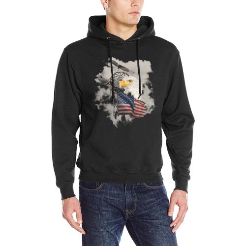 Awesome American Eagle Men's Classic Hoodie (Model H17)