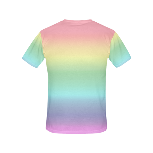 Pastel Rainbow All Over Print T-shirt for Women/Large Size (USA Size) (Model T40)