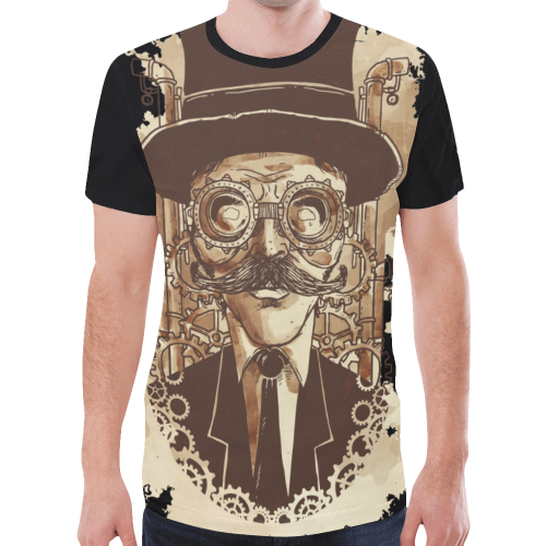 Retro Futurism Steampunk Adventure Gentleman 1 New All Over Print T-shirt for Men (Model T45)