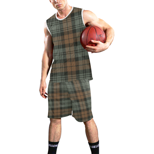 CAMPBELL CLAN WEATHERED TARTAN 2 All Over Print Basketball Uniform