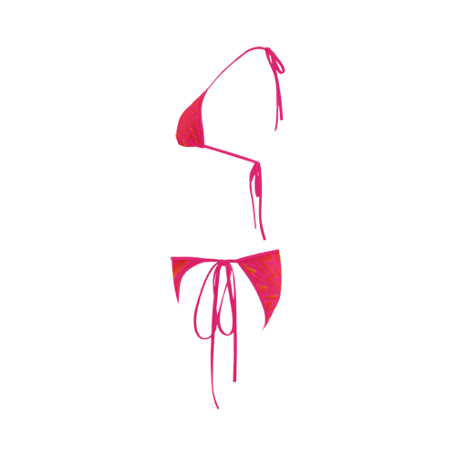 Enchanted pink flowers Custom Bikini Swimsuit