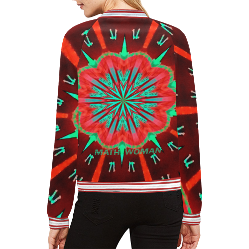 MATH WOMAN All Over Print Bomber Jacket for Women (Model H21)