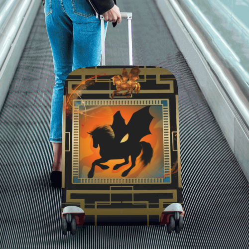 Unicorn silhouette Luggage Cover/Large 26"-28"