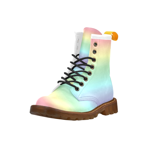 Pastel Rainbow High Grade PU Leather Martin Boots For Men Model 402H