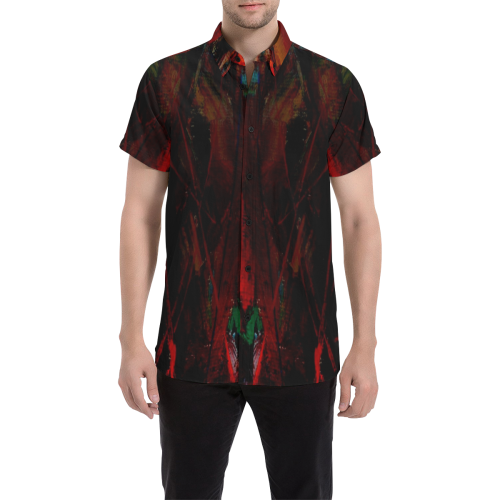 Shadow Face by Artdream Men's All Over Print Short Sleeve Shirt (Model T53)