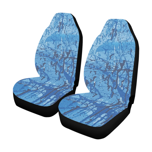 Blue splatters Car Seat Covers (Set of 2)