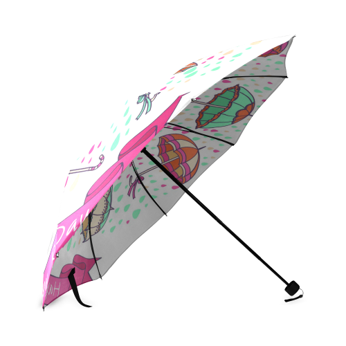 Happy Rainy Day Foldable Umbrella (Model U01)
