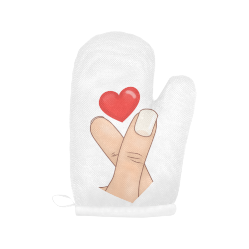 Finger Heart Oven Mitt (Two Pieces)