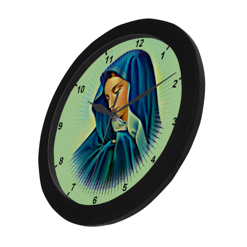 Mother Mary Circular Plastic Wall clock